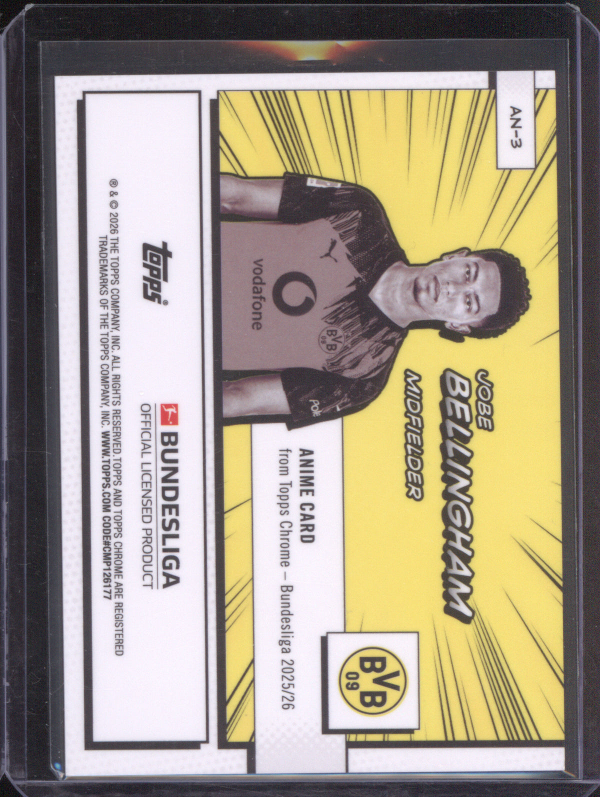 2025-26 Topps Chrome Bundesliga AN-3 Jobe Bellingham Anime RC