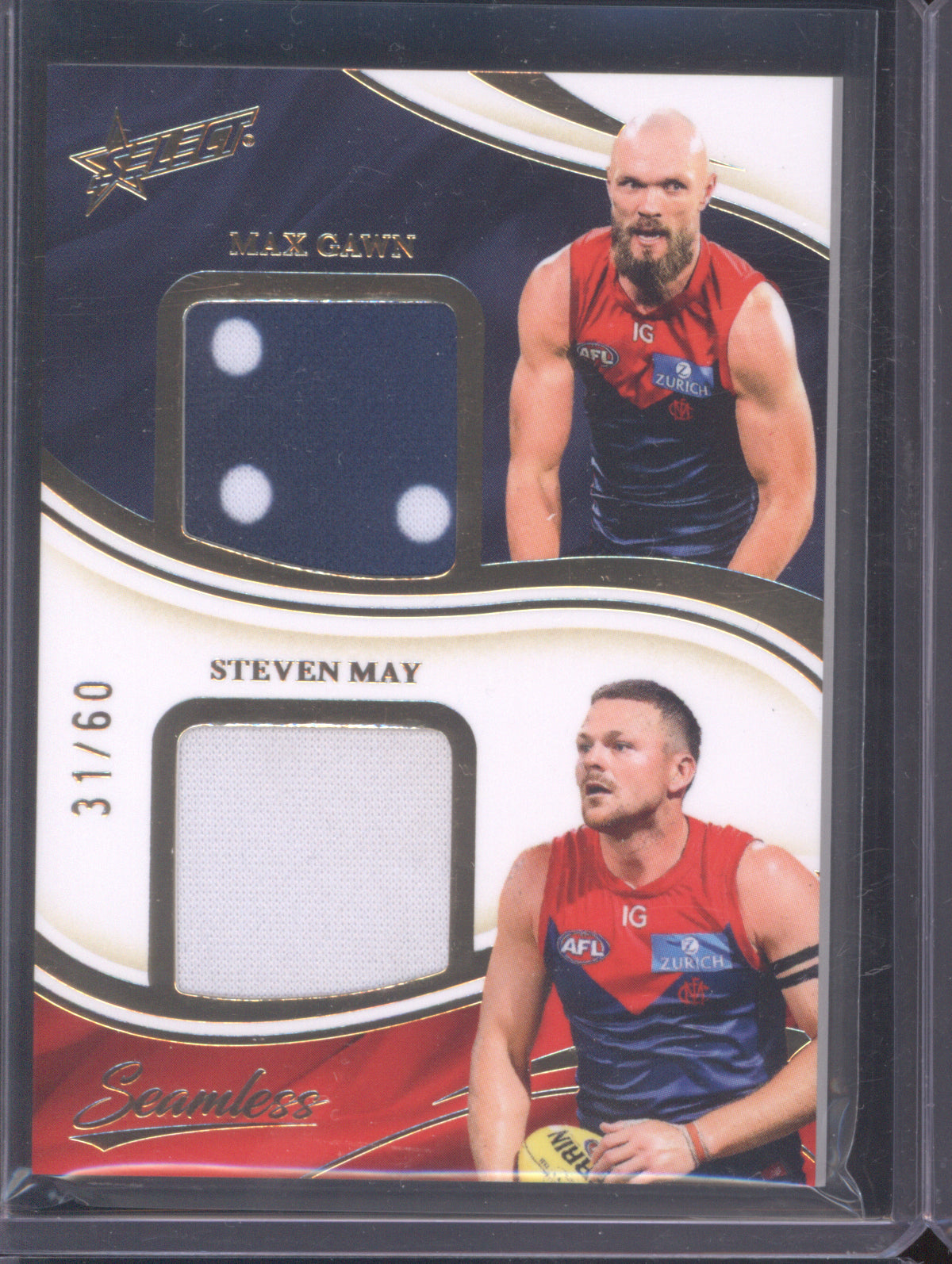 2025 AFL Select Seamless Dual Patch Max Gawn, Steven May Melbourne 31/60