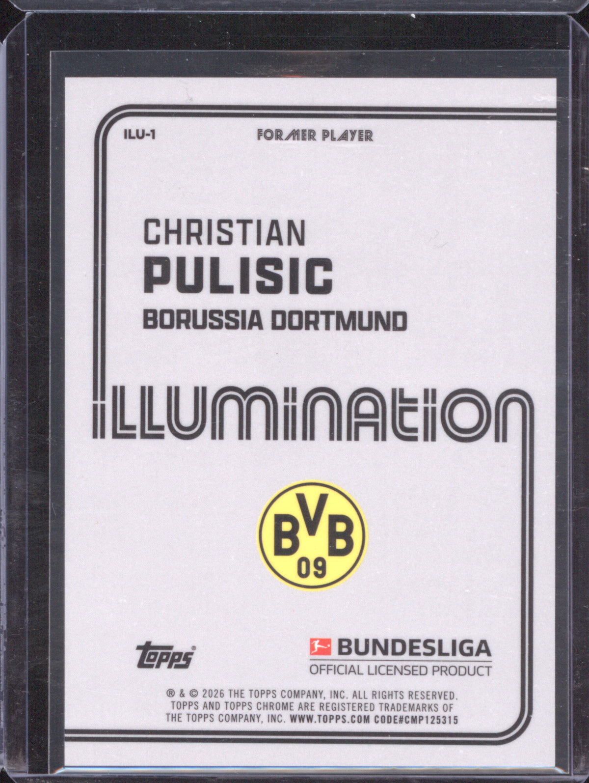 2025-26 Topps Chrome Bundesliga ILU-1 Illumination Christian Pulisic Gold 46/50