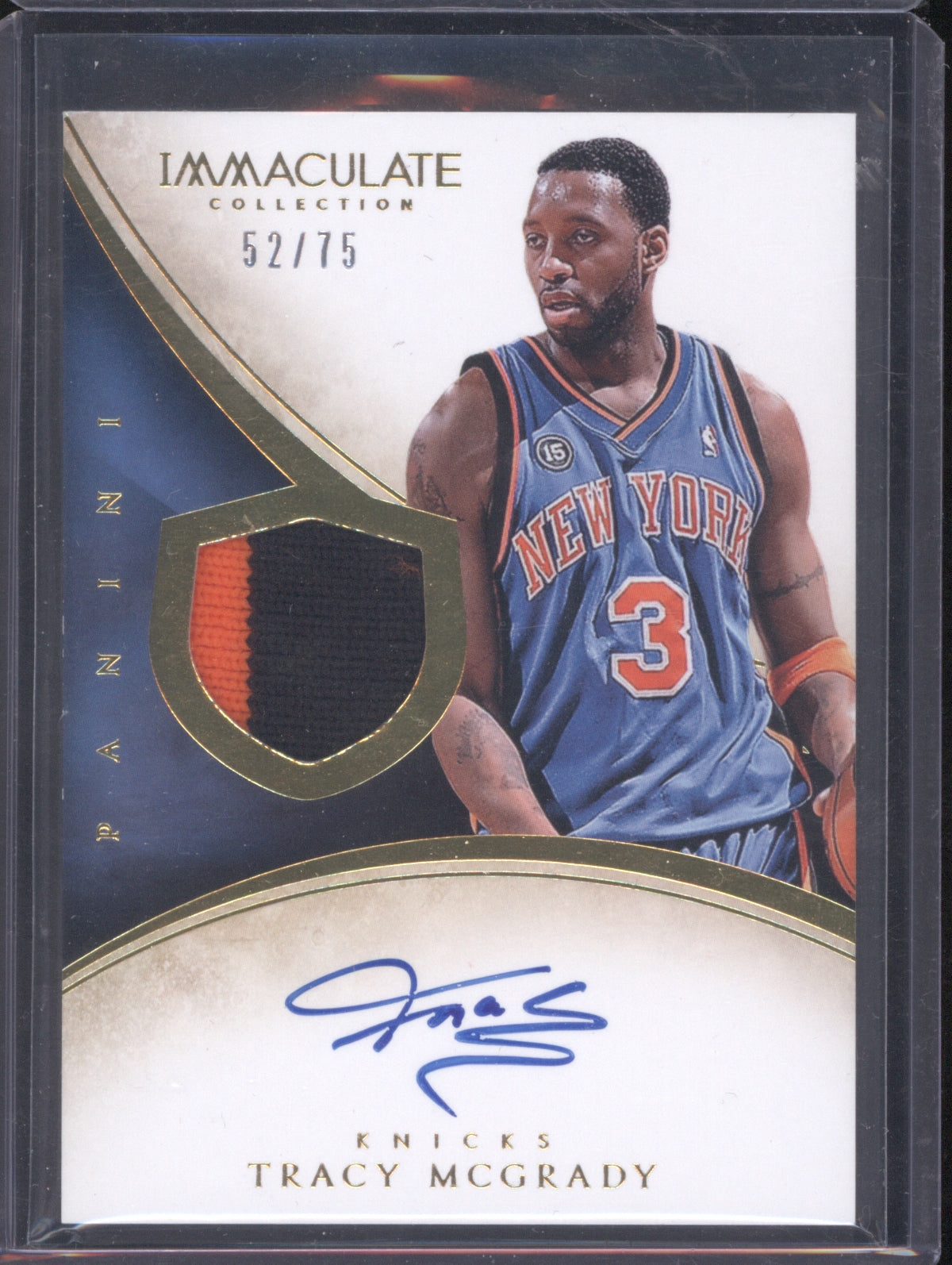 Tracy McGrady 2013-14 Panini Immaculate Collection Patches Auto /75