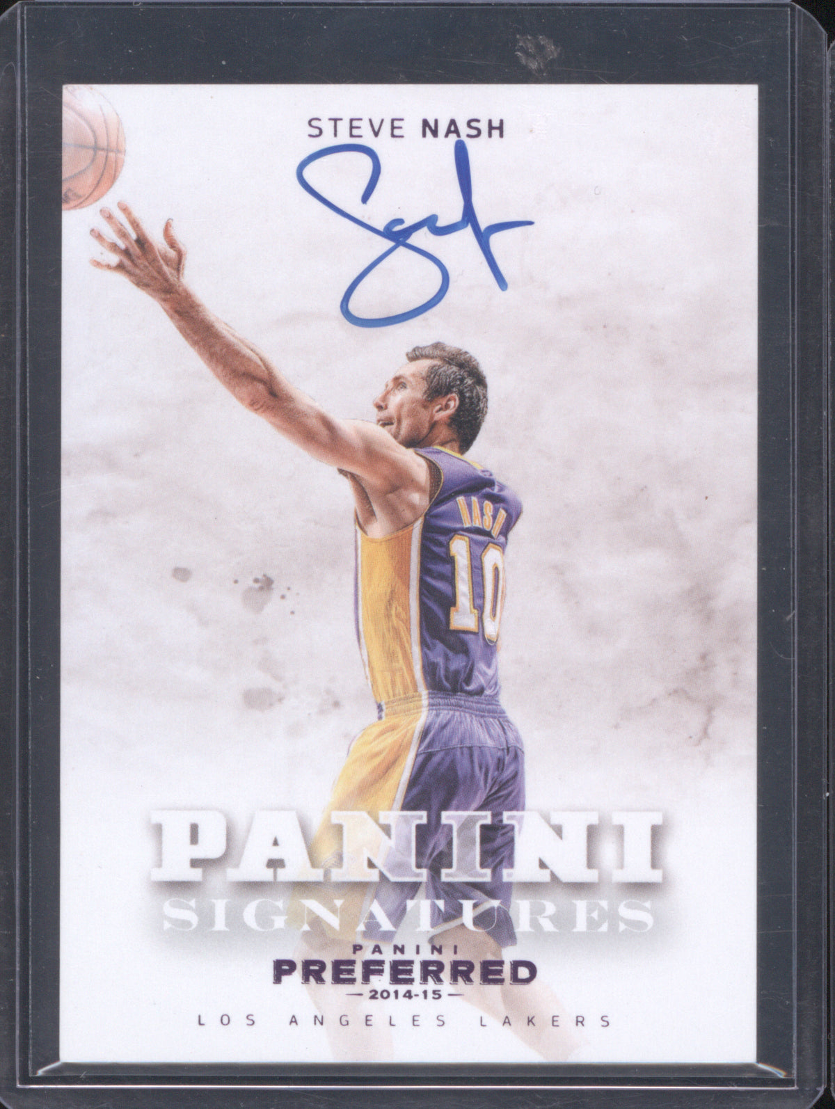 Steve Nash 2014-15 Panini Preferred Panini Signatures Purple Auto /20
