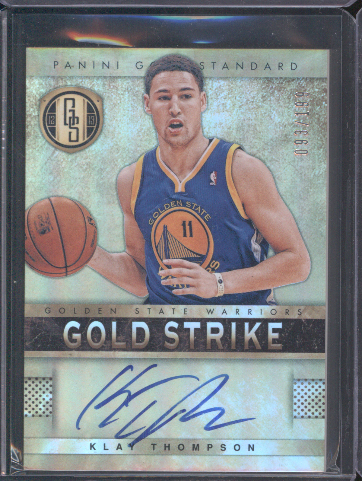 Klay Thompson 2012-13 Panini Gold Standard 35 Gold Strike RC Auto /199