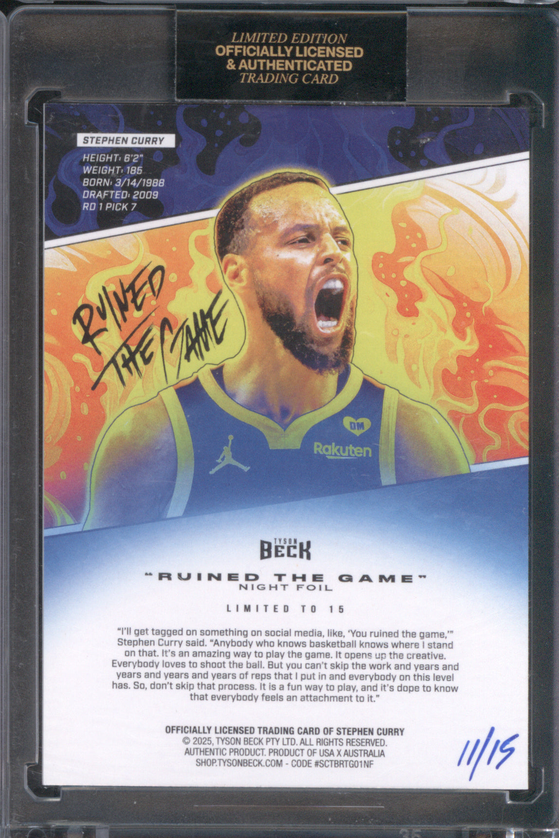 Stephen Curry 2021 Tyson Beck Ruined The Game 11/15