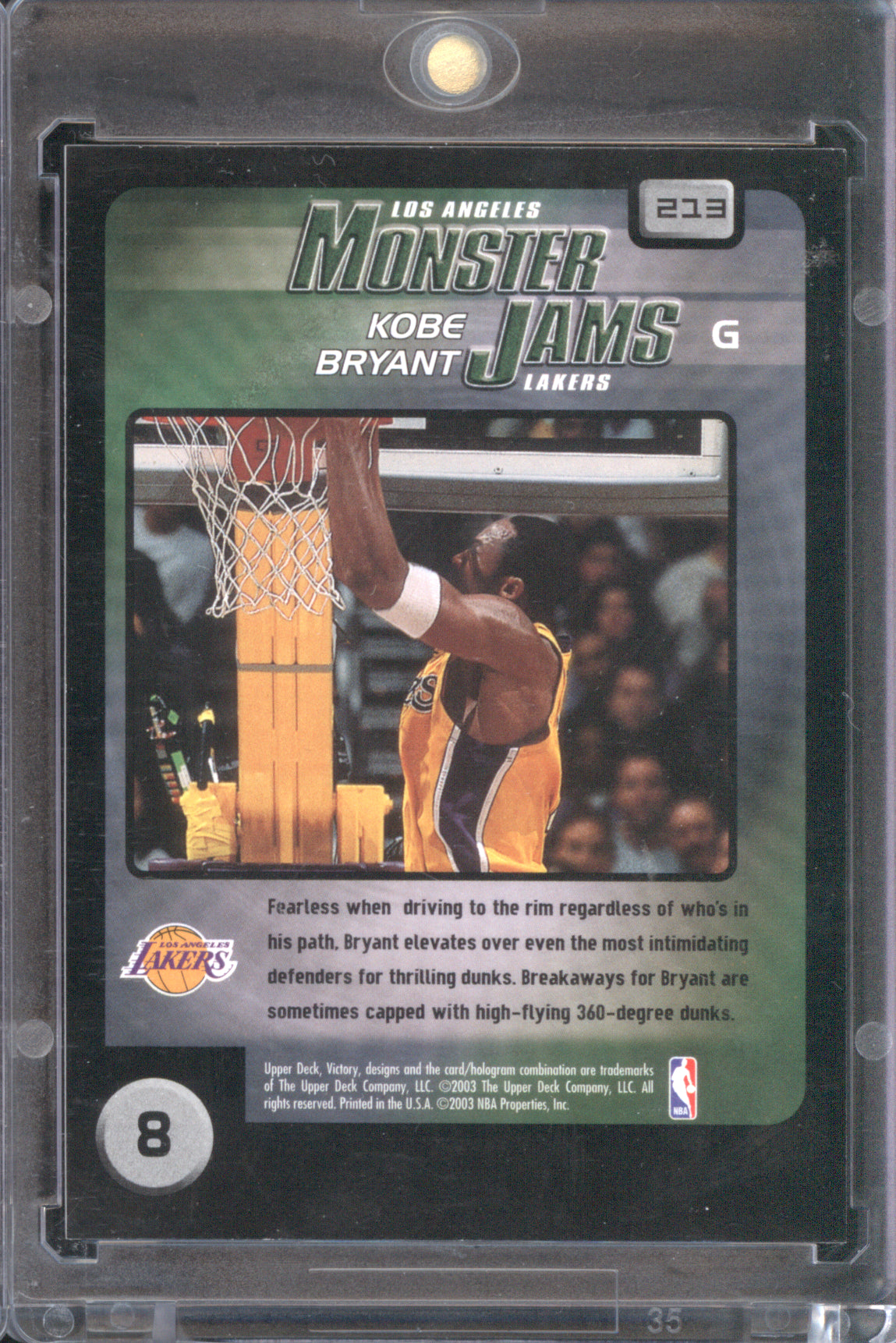 Kobe Bryant 2003 Upper Deck Victory #213 Monster Jams