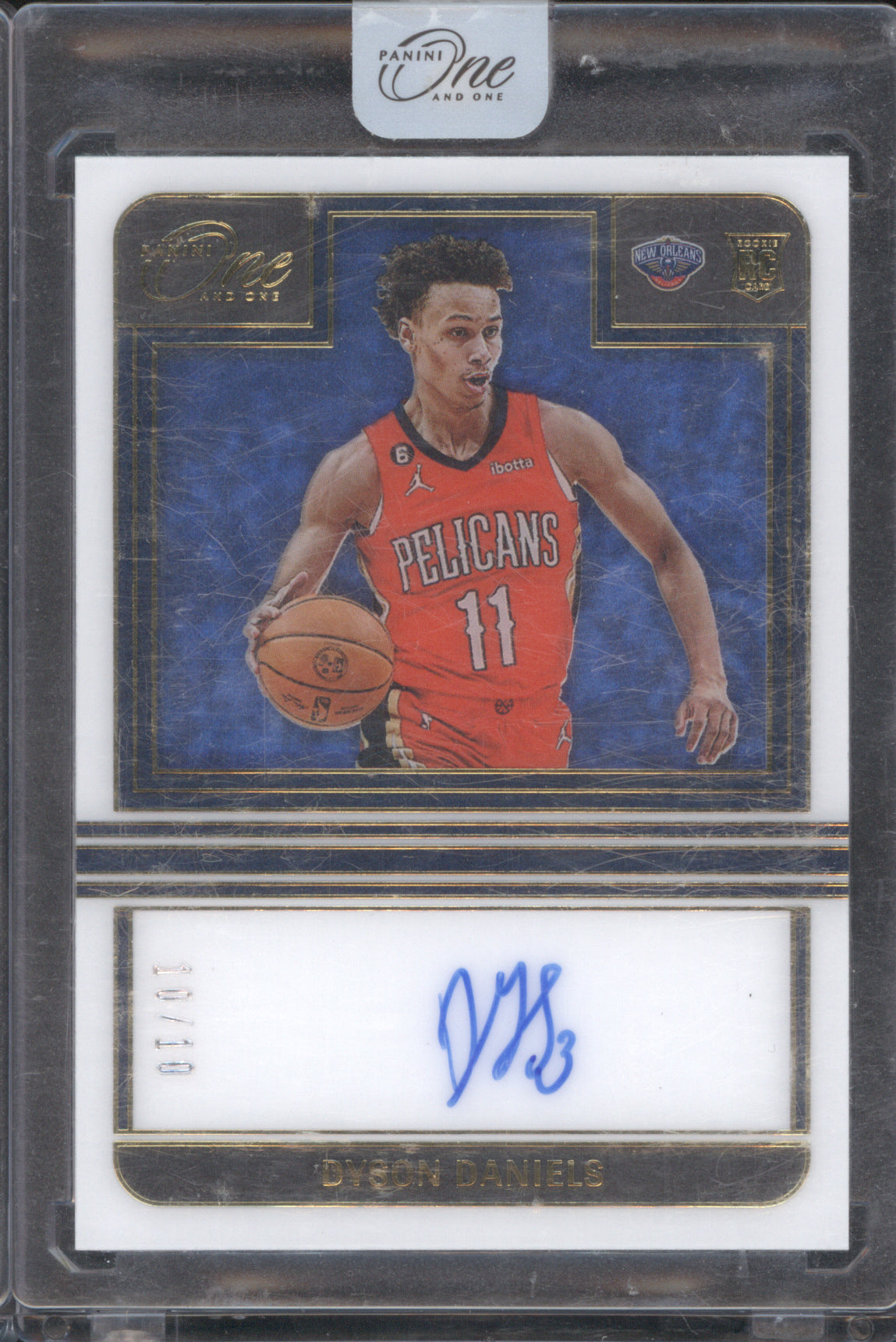 Dyson Daniels 2022 Panini One And One Rookie Auto 1/10 Gold