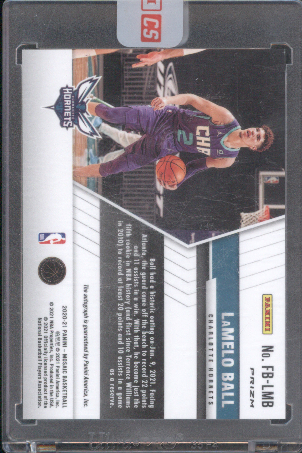 LaMelo Ball 2020 Panini Mosaic Fast Break Auto Disco