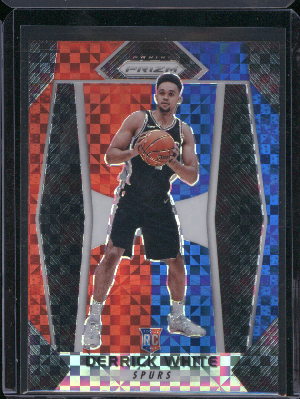 2017 Panini Prizm 298 Derrick White Red White & Blue Prizm RC