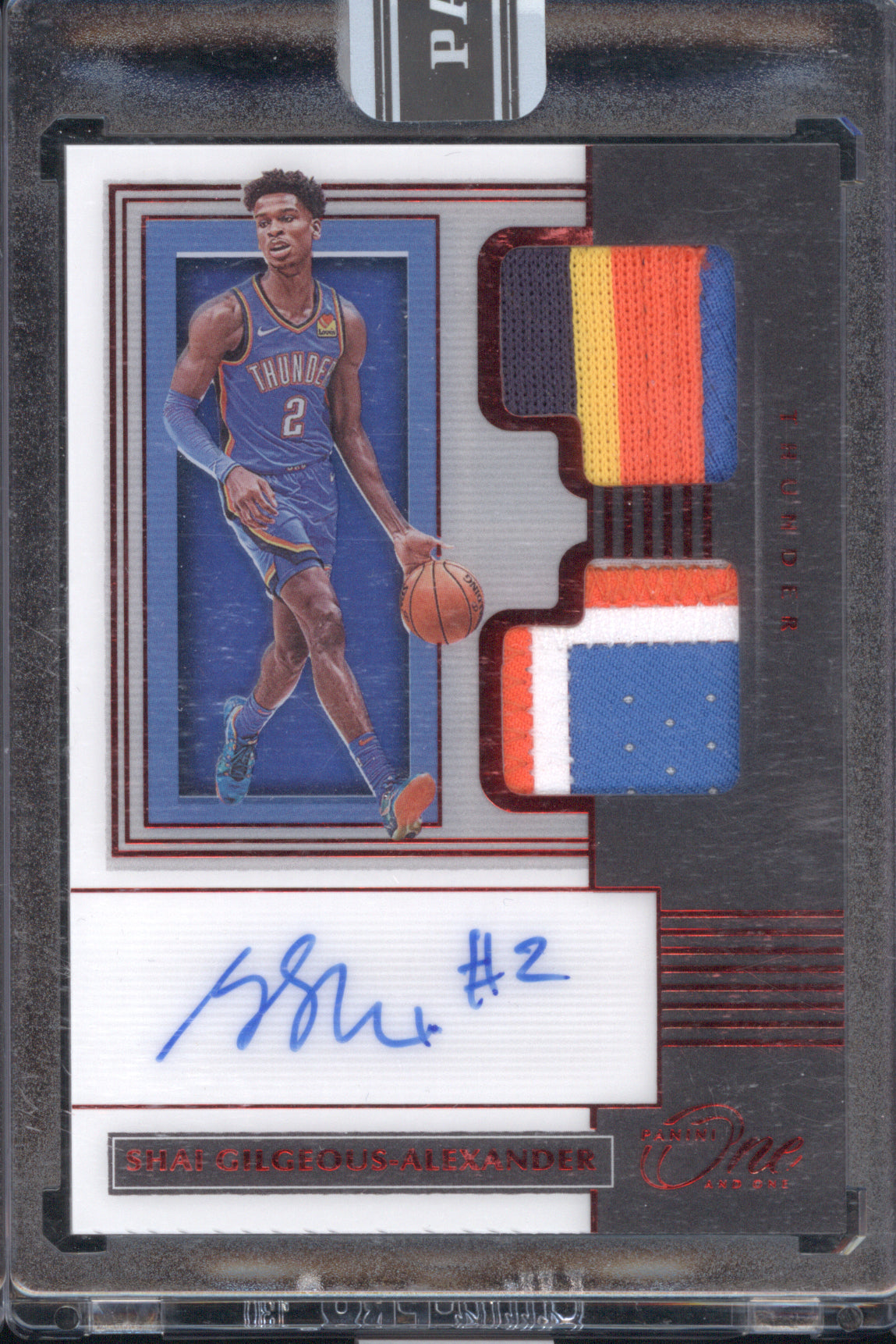 Shai Gilgeous-Alexander 2019-20 Panini One and One DJA-SGA Black Box Auto 1/1