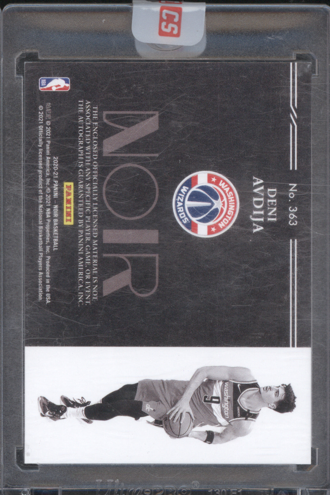 Deni Avdija 2020 Panini Noir #363 Rookie Patch Auto 02/99