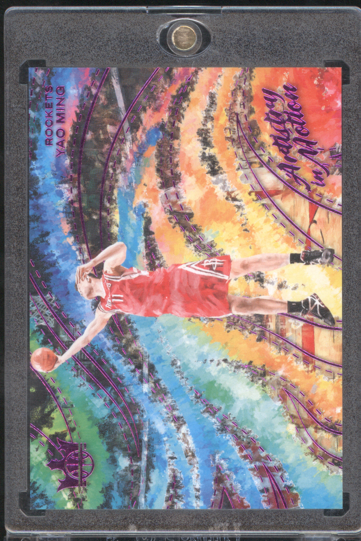 Yao Ming 2024 Panini Court Kings Artistry in Motion Amber Jersey Number 11/15