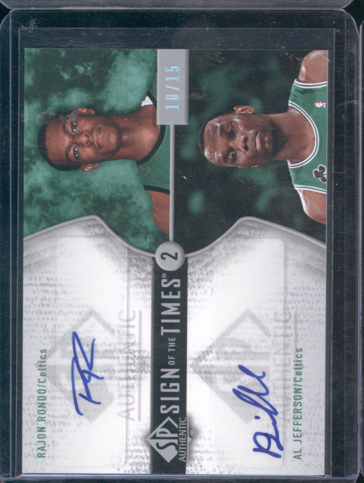 Rajon Rondo & Al Jefferson 2006 SP Authentic Sign of the Times 10/15