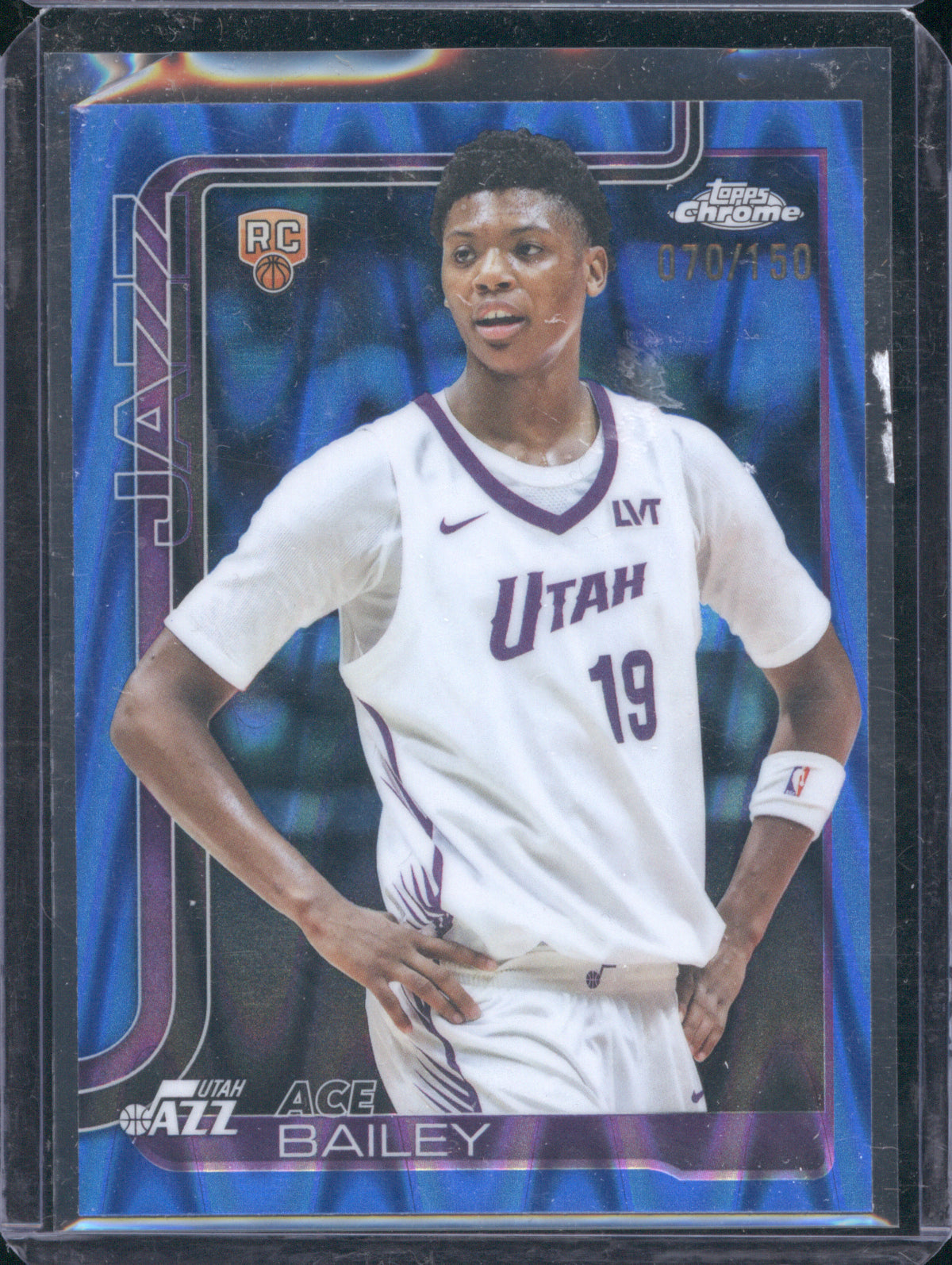Ace Bailey 2025 Topps Chrome #255 Blue Wave 070/150
