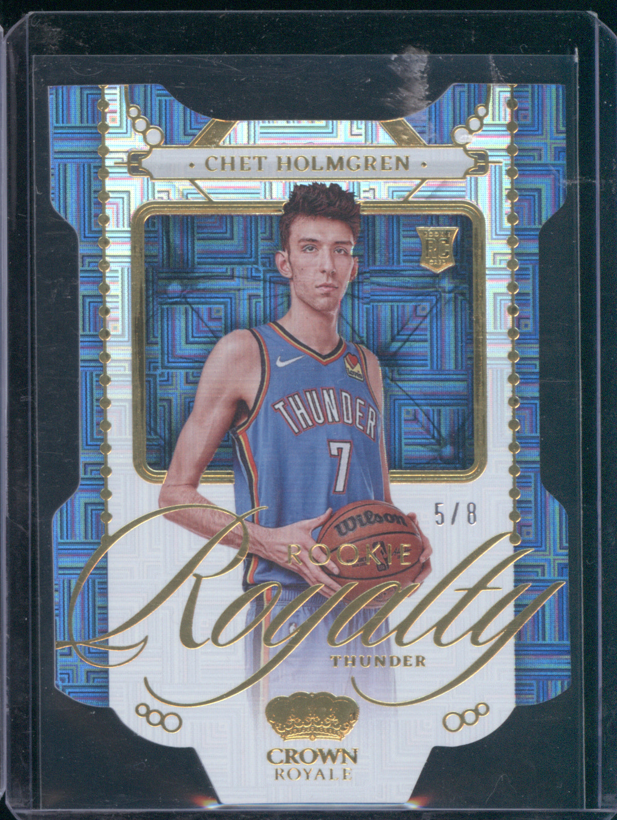 Chet Holmgren 2022 Panini Crown Royale #2 Rookie Royalty Asia Gold 5/8