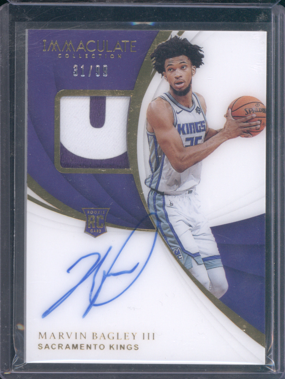 Marvin Bagley III 2018 Panini Immaculate Rookie Patch Auto 31/99