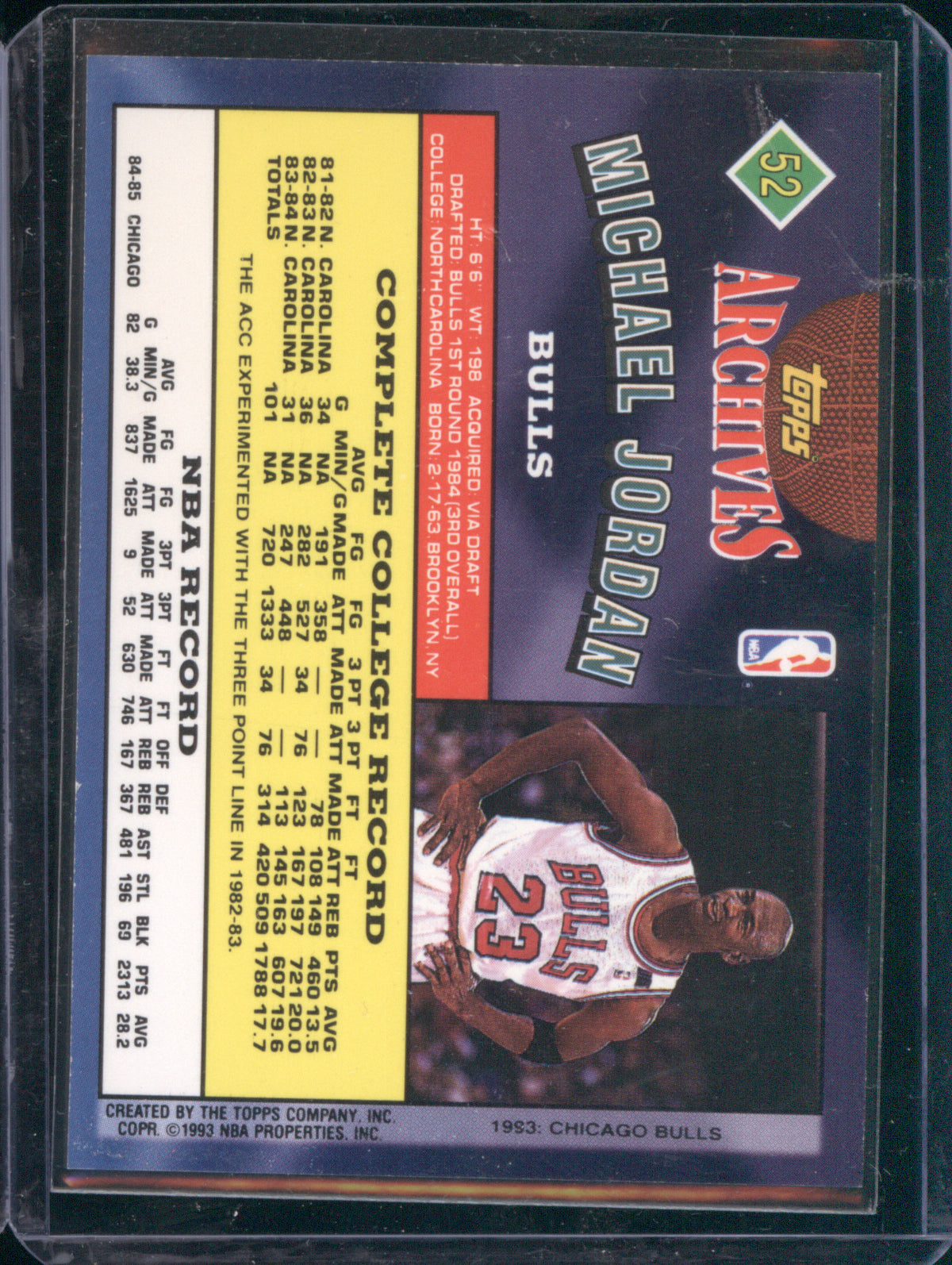 Michael Jordan 1992-93 Topps Archives #52