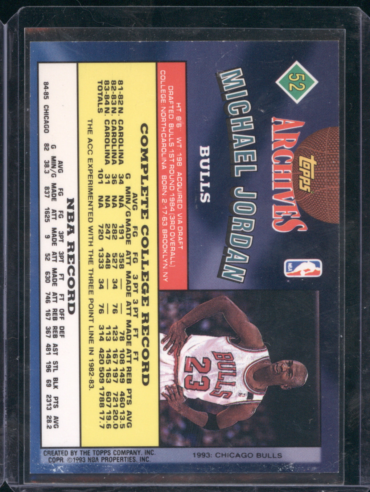 Michael Jordan 1992-93 Topps Archives #52
