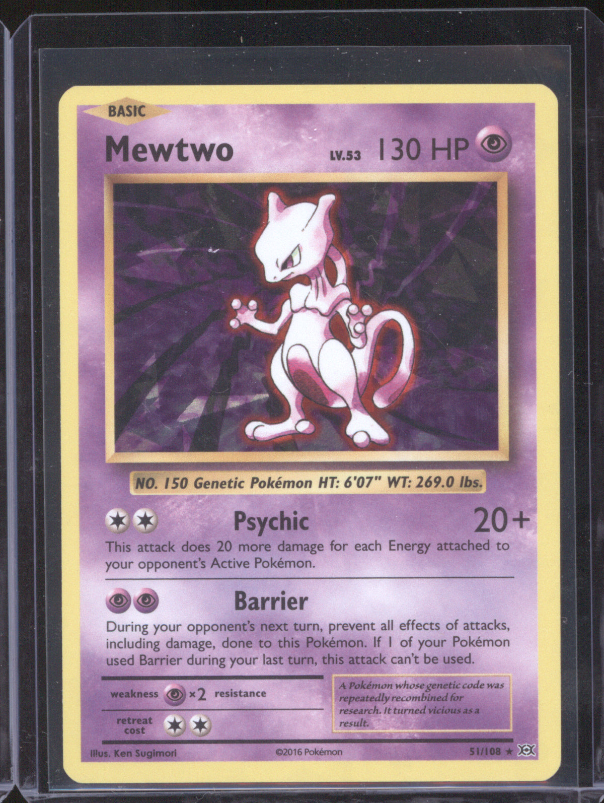 Mewtwo 2016 Pokemon XY Evolutions 51/108