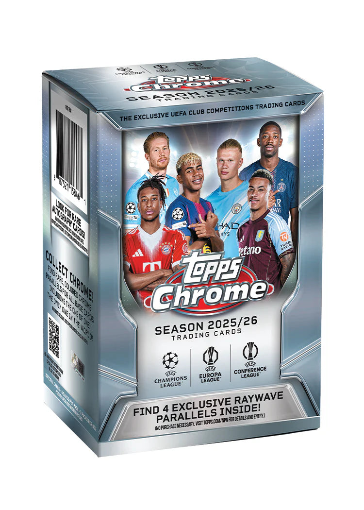 2025/26 Topps Chrome UEFA Club Competitions Soccer Value Box