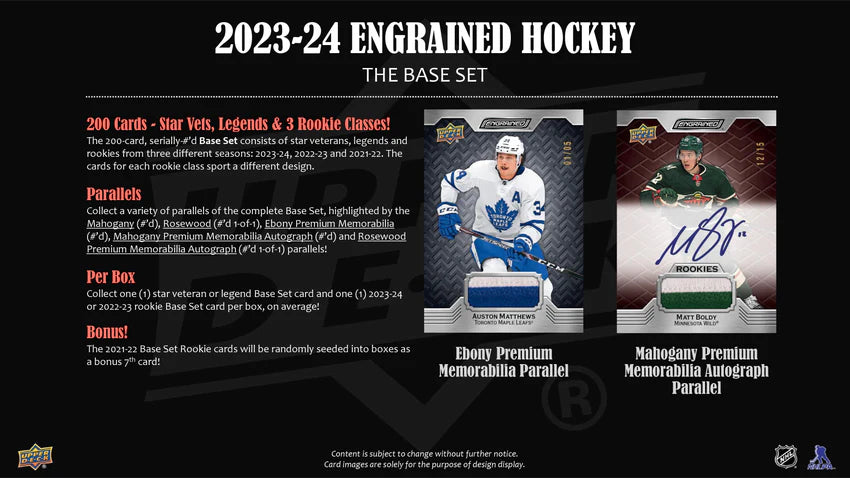 2023-24 Upper Deck Engrained Hockey Hobby Box