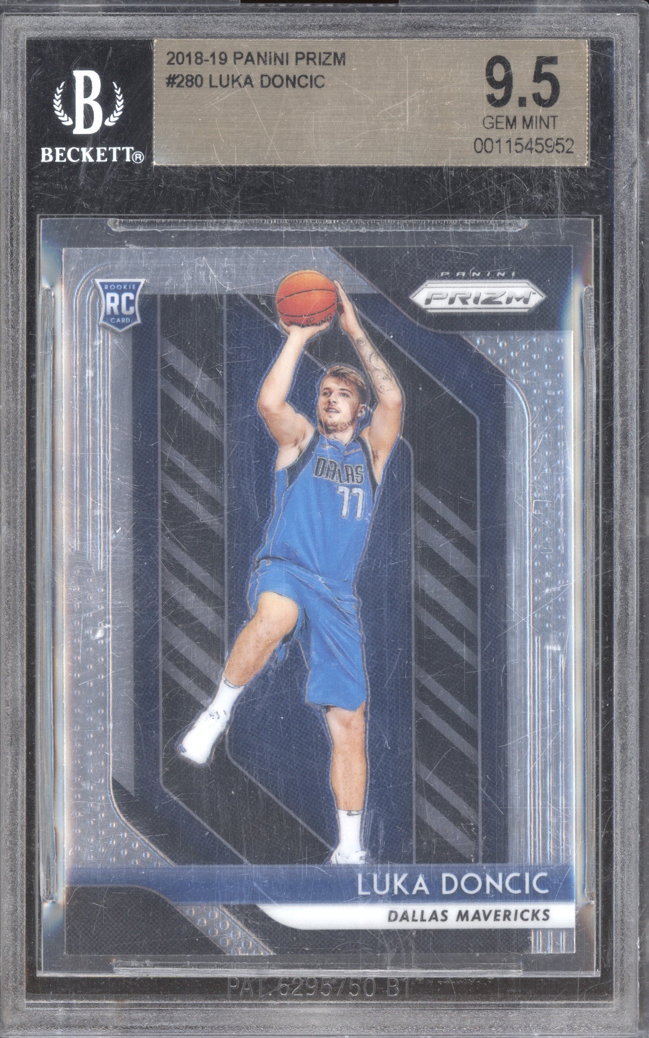 2018 Luka Doncic Prizm Rookie 280 BGS 9.5