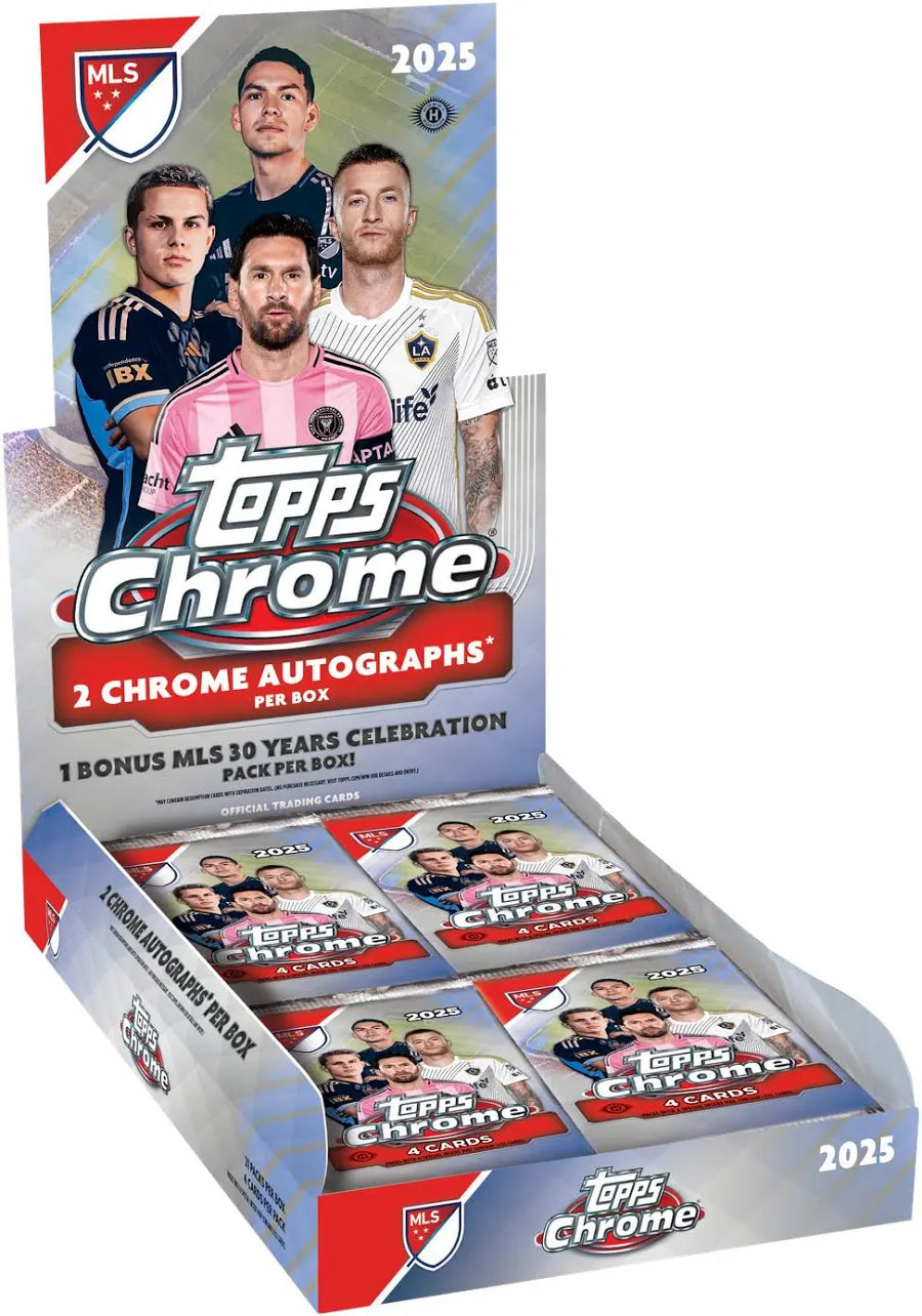 2025 Topps MLS Major League Soccer Chrome Hobby Box
