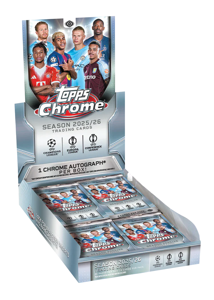 2025/26 Topps Chrome UEFA Club Competitions Soccer Hobby Box