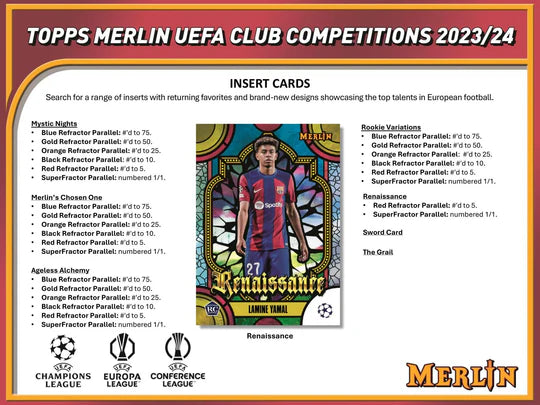 2023/24 Topps Chrome Merlin UEFA Club Competitions Hobby Box