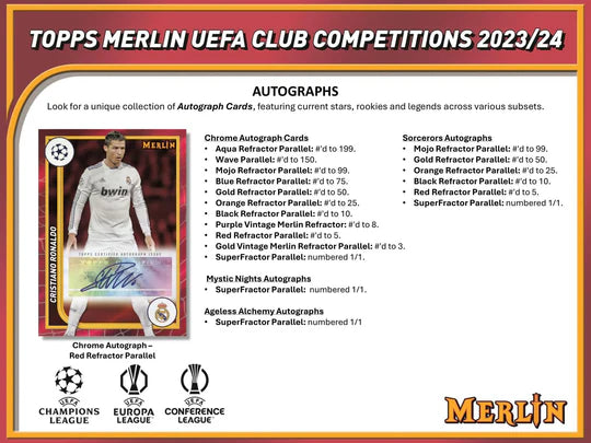 2023/24 Topps Chrome Merlin UEFA Club Competitions Hobby Box