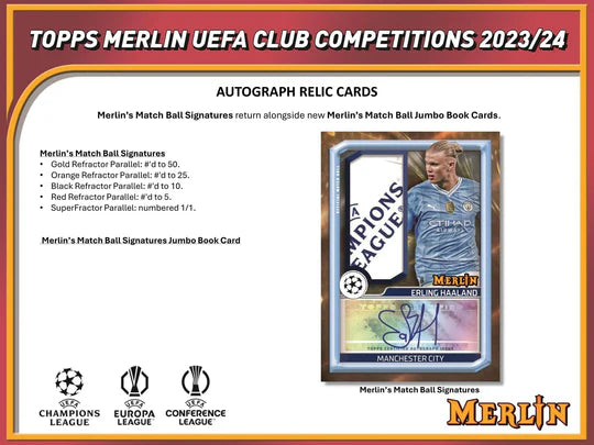 2023/24 Topps Chrome Merlin UEFA Club Competitions Hobby Box