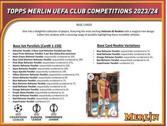 2023/24 Topps Chrome Merlin UEFA Club Competitions Value Box