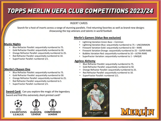 2023/24 Topps Chrome Merlin UEFA Club Competitions Value Box