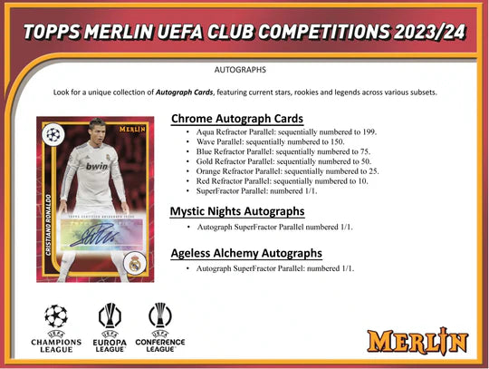 2023/24 Topps Chrome Merlin UEFA Club Competitions Value Box