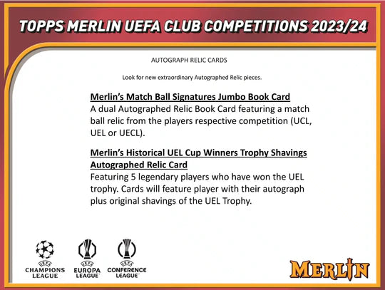 2023/24 Topps Chrome Merlin UEFA Club Competitions Value Box