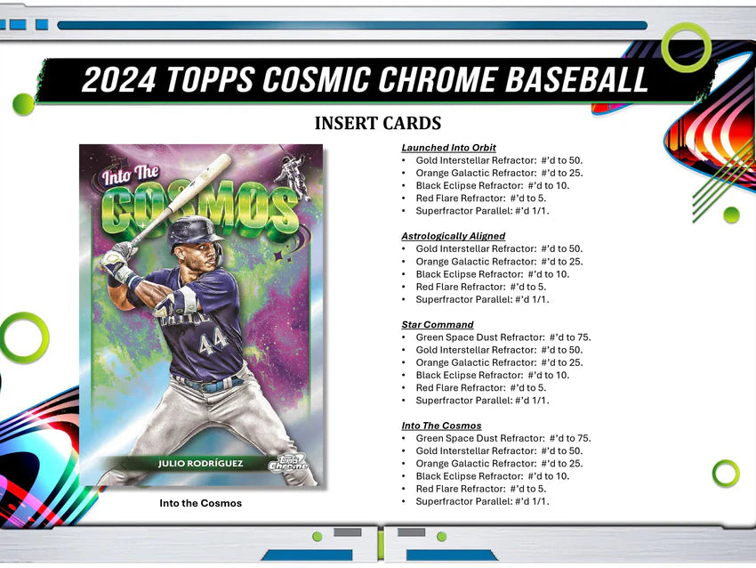 2024 Topps Chrome Cosmic Baseball Hobby Box