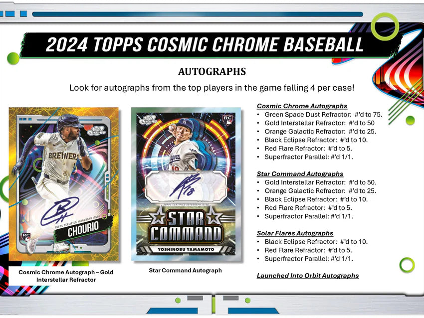 2024 Topps Chrome Cosmic Baseball Hobby Box