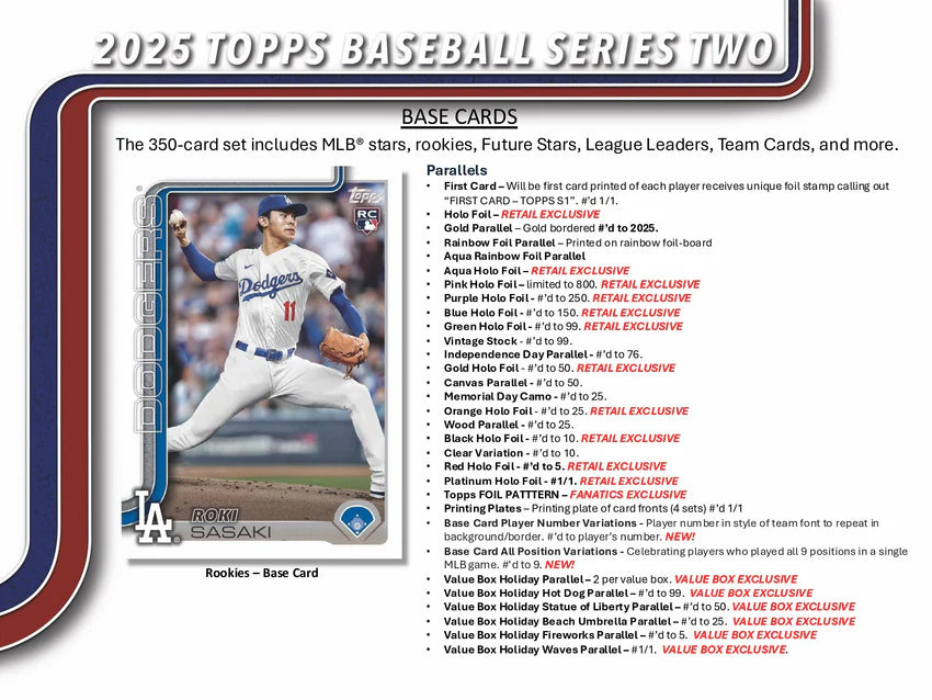 2025 Topps Series 2 Baseball Blaster Box