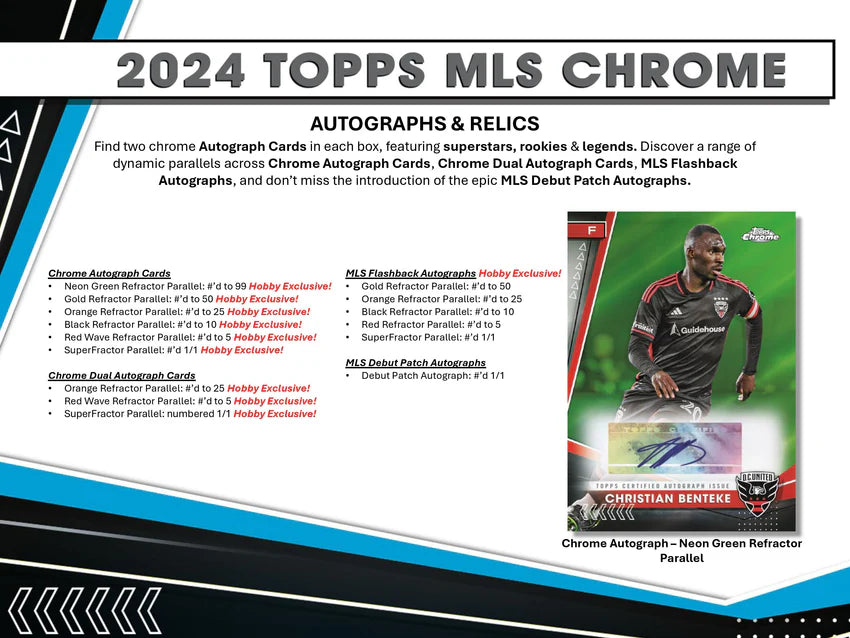 2024 Topps MLS Chrome Soccer Hobby Box