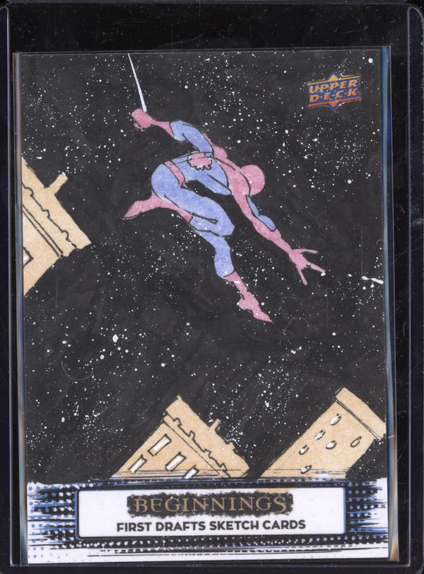 Spider-Man 2024 Upper Deck Marvel Beginnings Vol 2 BSK32 First Draft Sketch Card 1/1