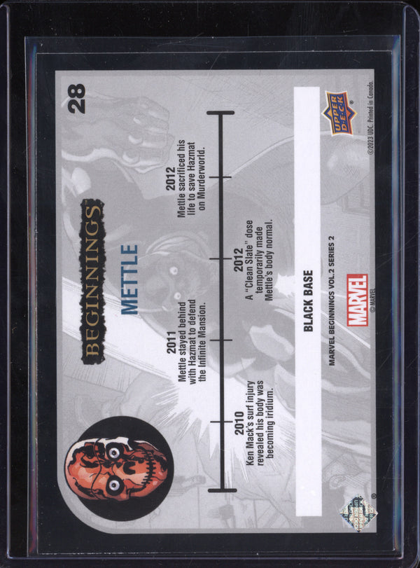 Mettle 2024 Upper Deck Marvel Beginnings Vol 2 28 Black Base