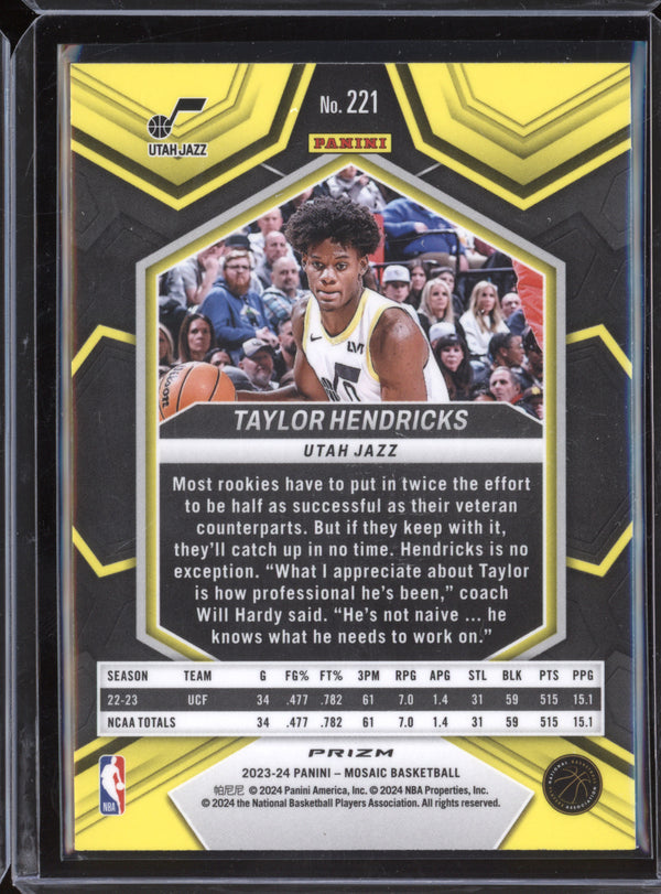 Taylor Hendricks 2023-24 Panini Mosaic 221 Red RC