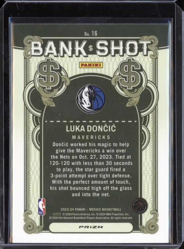 Luka Doncic 2023-24 Panini Mosaic 16 Bank Shot Mosaic