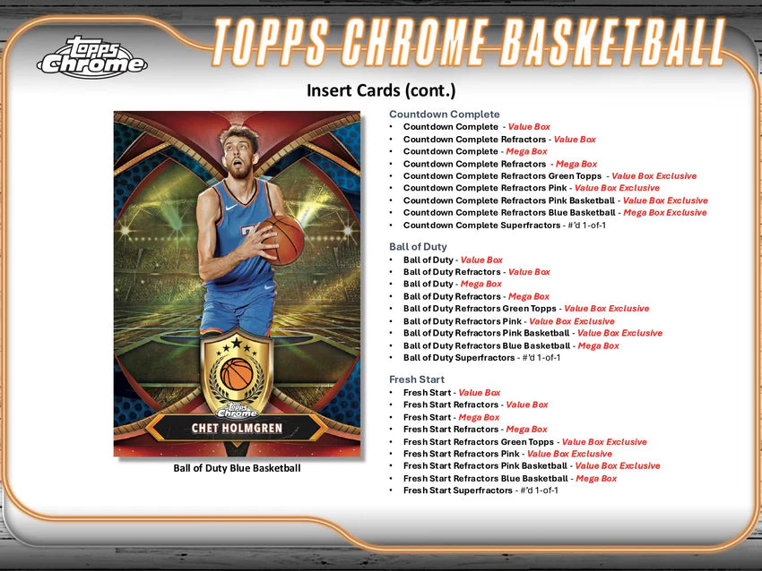 2024-25 Topps Chrome Basketball Mega Box
