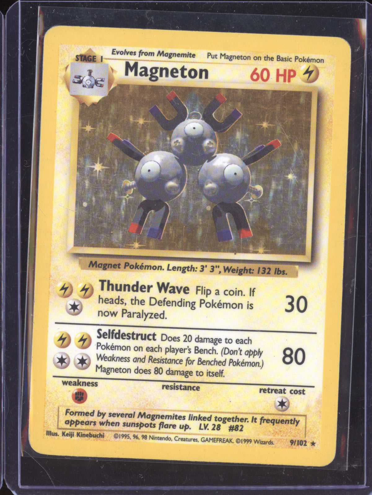 Magneton 1999 Pokemon Base Set 9/102 Holo
