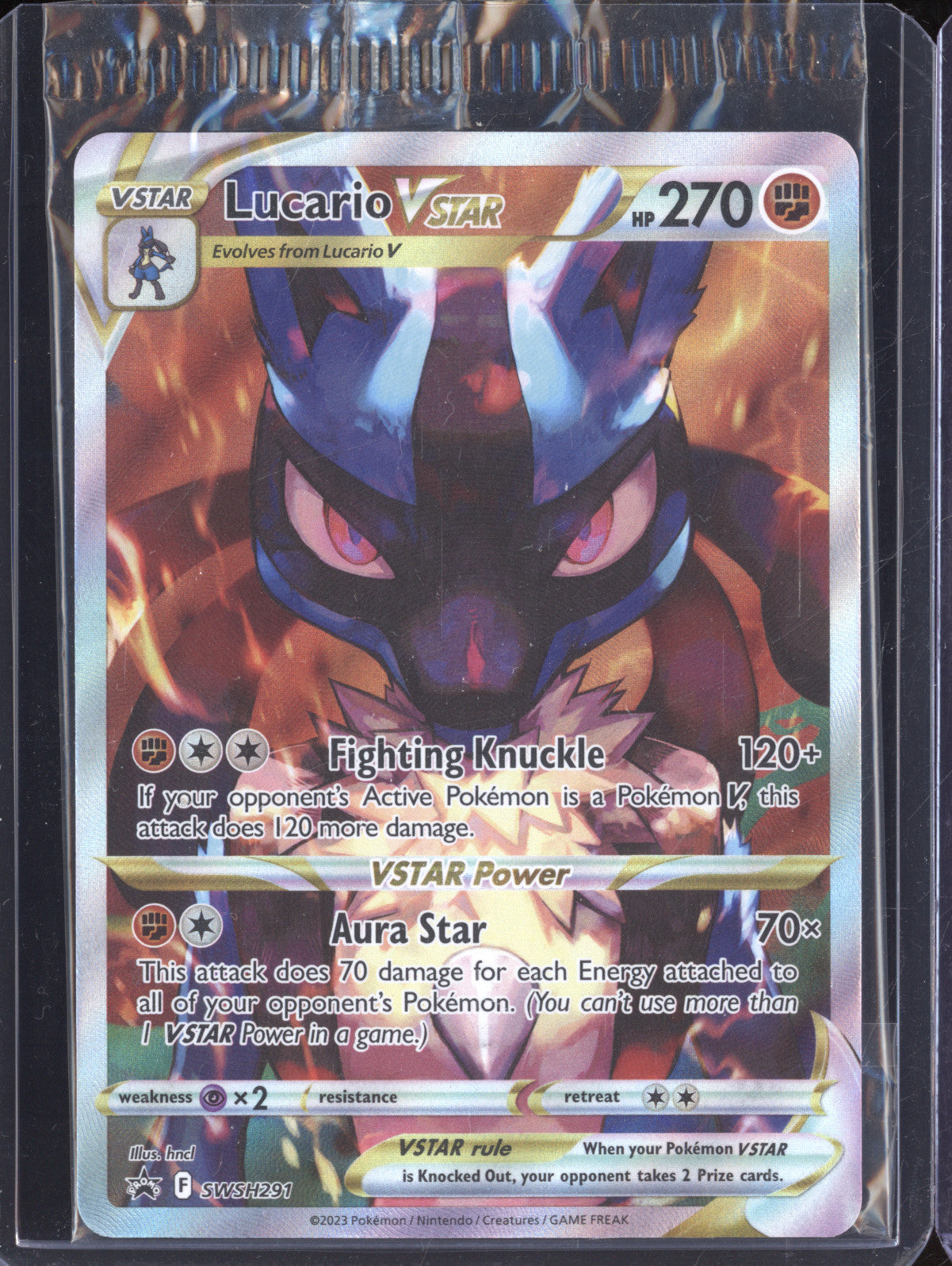Lucario VStar 2023 Pokemon Sword & Shield Promos SWSH291 Sealed Black Star Promo
