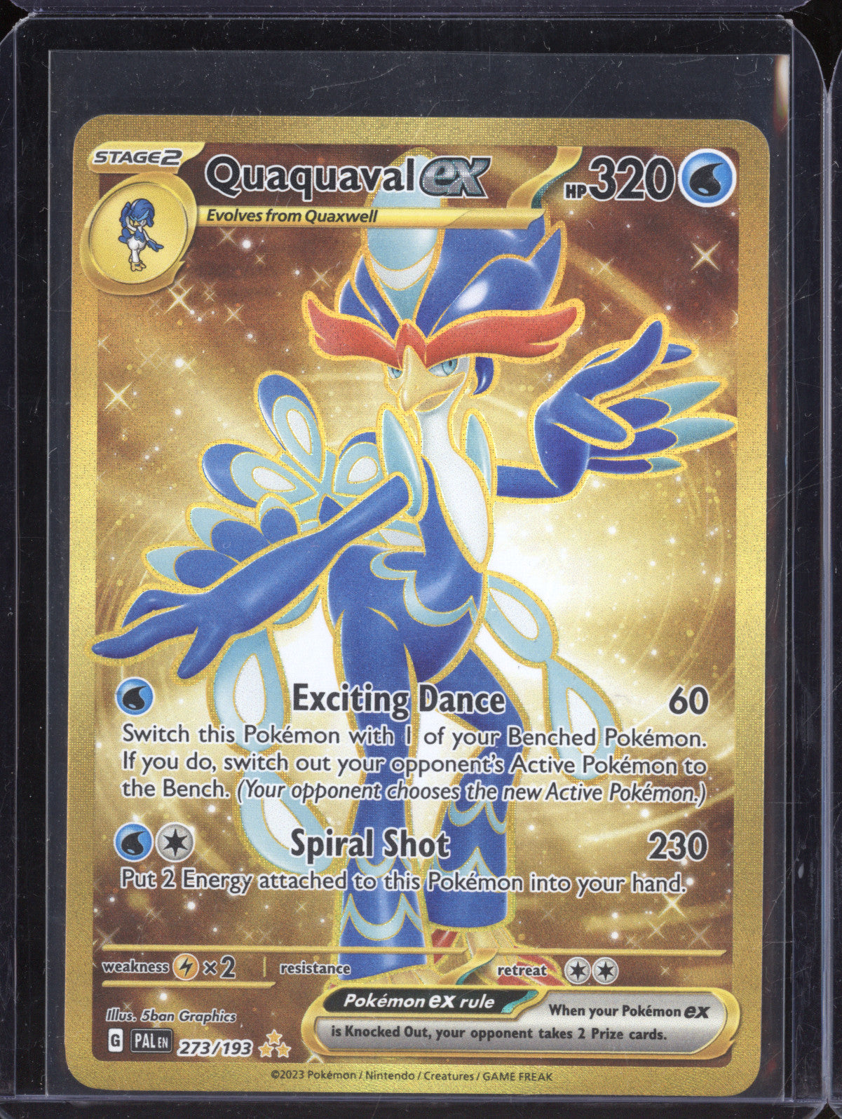 Quaquaval ex 2023 Pokemon Paldea Evolved 273/193 Hyper Rare