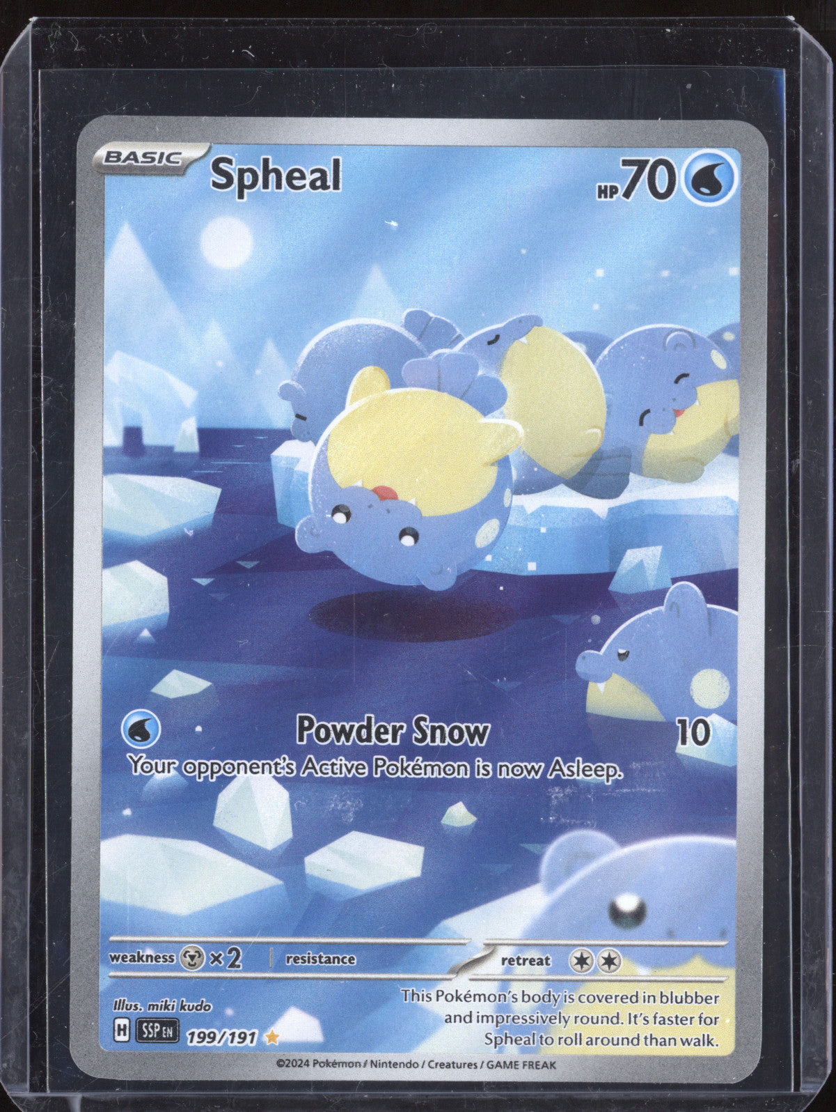 Spheal 2024 Pokemon Surging Sparks 199/191 Illustration Rare