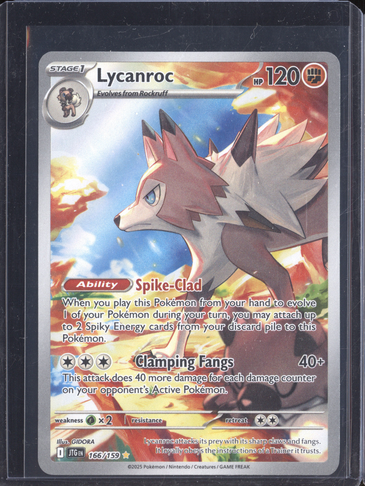 Lycanroc 2025 Pokemon Journey Together 166/159 Illustration Rare