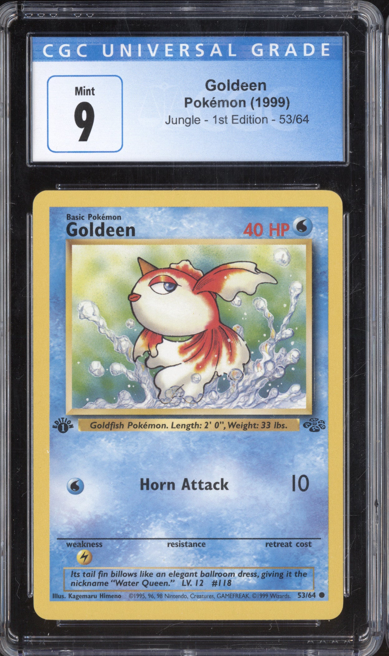 Goldeen 1999 Pokemon Jungle 53/64 1st Edition CGC 9