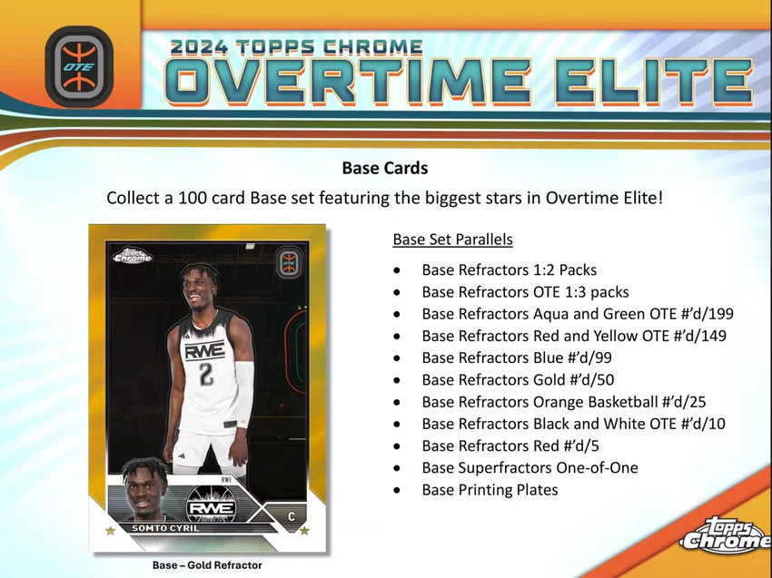 2023-24 Topps Chrome Overtime Elite Basketball Hobby Box