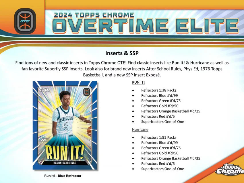 2023-24 Topps Chrome Overtime Elite Basketball Hobby Box